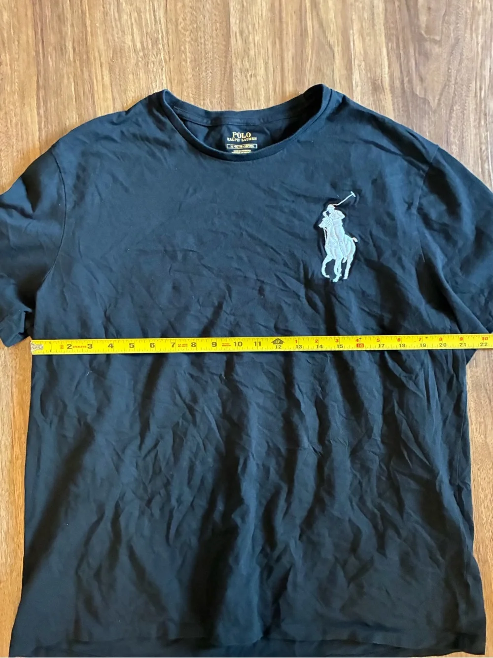 Polo Ralph Lauren Men’s Tee Shirt Big Pony Embroidered Logo Size XL Black